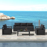 Alfresco 5-Seater Deep-Seated Patio Set – Charcoal Grey V264-OTF-543A-DGR-6PC