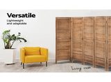 Artiss 8 Panel Room Divider Screen 326x170cm Louver Oak RD-B-0539-8P-BR