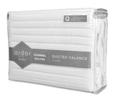 Quilted VALANCE - KING SINGLE V441-QV2587WHTKS