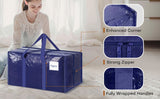 4 Pack Extra Heavy Duty Large Moving Bags with Strong Zipper & Comfortable Handles, Sturdy & Durable V888-ELOSUNG47234