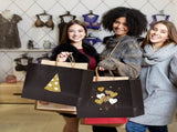 Moretoes 90pcs Black Gift Bags, 16x6x12 Inch Large Paper Bags with Handles Bulk for Boutiques, V1259-DP01-F-61