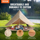 Canvas Bell Tent, 4 Seasons 7 m/22.97 ft Yurt Tent, Canvas Tent for Camping with Stove Jack, V952-FBZXZP7MMGBZ9SSOBV0