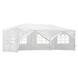 Instahut Gazebo 3x6m Marquee Wedding Party Tent Outdoor Camping Side Wall Canopy 6 Panel White GAZEBO-WED-C-FG-3X6-6W-WH