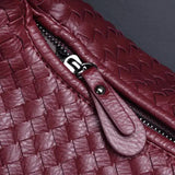 Dark Brown Elegant Woven PU Leather Hobo Bag - Stylish Large-Capacity Shoulder Handbag for Women V888-ELOSUNG11527