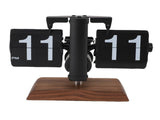Digital Flip Desk Clock 12 Hours Battery Powered Retro Mechanical Auto Flip Down Clock with Wood V1294-YM0901-3115250023611
