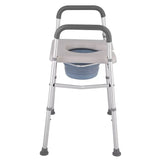 White Heavy Duty Bedside Commode, Raised Toilet Seat, Shower Chair, Adjustable Height 75.5-88cm V178-68995