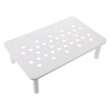 White Adjustable Pet Feeding Stand Table with Universal Fit for Cats and Small Pets V1366-AZ2-W-16067