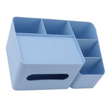 Tissue Box Organizer with Lid Plastic Exquisite Smooth Surface Tissue Desk Organizer for Home Office V1294-YM0706-3117230170011