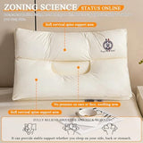 Cervical Neck Pillow for Sleeping - Double Layer Removable Bed Pillows, Don't Press Your Face, Pure V1107-115-10897-GRY