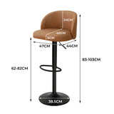 Levede Rolling Bar Stool BR1066-2-BR