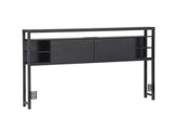 Artiss Bed Headboard Queen Storage Bedhead Charging Station Black BED-HEAD-SOR-Q-BK