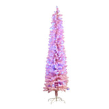 Christabelle LED Christmas Tree 1.8m Pink Candy Floss Pre-Lit Lights Multicolour Slim 112_OPCP6