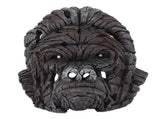 Gorilla Head Sculpture 6.3in Animal Head Figurine Resin Hollow Out Design Statue Decor for Living V1294-YM0706-3115230089011