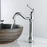 Retro Basin Faucet Swivel 360 Degree Rotation Single Handle Bathroom Mixer High Spout Cold and Hot V1189-LC-LY-00040