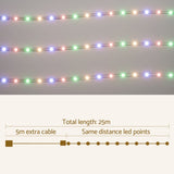 20M Christmas Lights String Rope Light Decorations 600 LED Colorful Jingle Jollys XMAS-ROPE-20M-600LED-MC