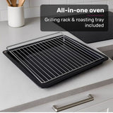 EuroChef 60cm Stainless Built-in 70L Grill 8 Function Fan Forced Electric Wall Oven V219-COKOVNEUCA78B