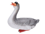 Goose Statue Figurine Resin Gray Goose Farm Animal Sculpture Desktop Ornament for Home Garden Patio V1294-YM0901-3111240273111