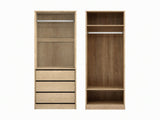 Artiss 2X Wardrobe Clothes Closet Storage Organiser Armoire Pine FURNI-L-N-WR-WDX2