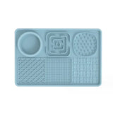 Multi-Functional Slow Feeder Mat for Dogs- Anti-Slip Lick Pad with Multiple Textures Rectangle 2PCS V888-ELOSUNG10446