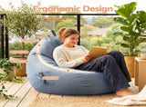 Artiss Outdoor Bean Bag Chair Cover Splash-Proof Beanbag Sofacover for Adults Teens Kids BD-COVER-CH-S-GR