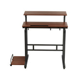 Artiss Laptop Desk Table Adjustable Dark Wood 80CM LA-DESK-SD-DW