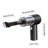 12 Volt Wet/Dry Canister Vacuum Cleaner - Handheld Car Cleaner With Heavy Duty Suction, Compact And V1369-AZ3-W-09691