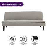 Sarantino 3 Seater Modular Faux Linen Fabric Sofa Bed Couch Light Grey SOFA-M2830-LNN-LGY