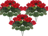 6Pcs Artificial Geraniums 14 Inch Lifelike Artificial Flowers with Adjustable Branches Long Lasting V1259-DP01-A-3227