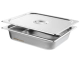 8 Pack Hotel Pans, 1/2 Size Anti-Jam Steam Pan with Lid, 0.8mm Thick Stainless Steel Steam Table V952-12BCCPBXG8JTGXJ0JV0