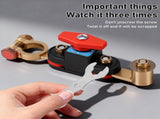2-Pack Top-Post Battery Disconnect Switch Pure Copper Terminals, Adjustable & Waterproof, 12V/24V V1366-AZ2-W-14698