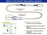 full-body safety harness, roof safety harness, shock-absorbing rope, EVA waist padding, polyester V1102-108-02022-BLU-3M