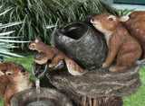 Squirrel/Duck Solar Powered Water Feature Outdoor/Indoor Sculpture, Waterscape Fountain Statue V1370-AZ4-05848