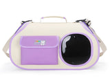 Purple Colors Pet Carrier Backpack, Breathable Cat Carrier Backpack with Transparent Window, Airline V888-ELOSUNG10824