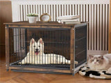 Wooden Pet Crate & Dog Cage End Table V767-P-XL111S-G2