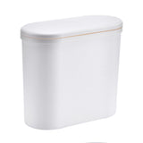 Narrow Garbage Can Space Saving Stylish Plastic Slim Waste Bin with Press Open Lid for Kitchen V1294-YM0901-3117240152411