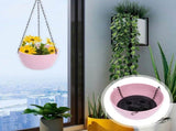Pink Self-Watering Hanging Planter with Drainage for Indoors Outdoors V1192-AZ-W-32907