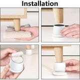 4 Pcs Adjustable Boosters Antiderapants for Black, Beds Sofas, Tables and Chairs Legs of V1237-MS-626-475