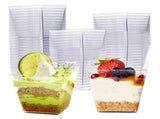 288x Premium Plastic Square Dessert Cups BPA Free Extra Strong Bulk V563-HP0715-8-1BOX