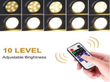 Linkable Under Cabinet LED Lighting 12V Dimmable Puck Lights Hardwired with Wireless RF Remote V1171-CC-WW004-EU