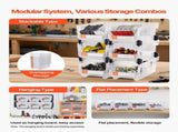 Plastic Stackable Bins, 37.7 x 21.5 x 18 cm , Plastic Containers for Organizing & V952-DDWLX6GZ14LTCARKA001V0