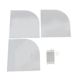 Acrylic Plate Organizer Holder Clear Corner Shelf 3 Tier Kitchen Cabinet Space Saver Bathroom V1294-YM0901-3117250070311
