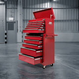 Giantz 14 Drawer Tool Box Cabinet Chest Mechanic Garage Storage Trolley Red TB-14DR-CH-RO-RED