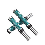 Double Bearing Spiral Flush Trim Router Bit 12mm Shank - Solid Carbide Blade with Teflon Coating, V1107-145-11346-BLU3