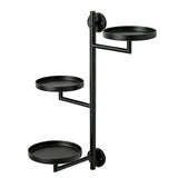 Rotating Window Wall Plant Holder 3 Tiered Metal Floating Shelf for Flower Pots Presents Home V1294-YM0901-3115250103311
