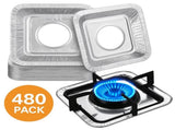 480x Aluminium Disposable Foil Stove Burner Covers Bulk - Square V563-AF495-10-1BOX