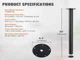 762MM Adjustable Desk Legs, Reinforced Steel Office Table Furniture legs Set of 4 for DIY, 544.3KG V952-ZGZT2YC30YC0ZVHG9V0