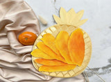 Wooden Serving Tray Large Golden Pineapple for Home Snacks and Fruit Display V1192-AZ-W-21745