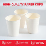 1000x 12oz Premium Paper Coffee Cups in White Bulk Wax Free Extra Strong in White V563-PA1209-50-1BOX