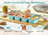 2 Pack Silicone Freezer Trays with Lid, BPA Free Silicone Molds for Soup and Sauce Meal Prep, Easy V1237-ZY-924-018