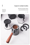Dark Grey Round Professional Aluminum Espresso Tamping Station - Adjustable Portafilter Holder Stand V888-ELOSUNG23970